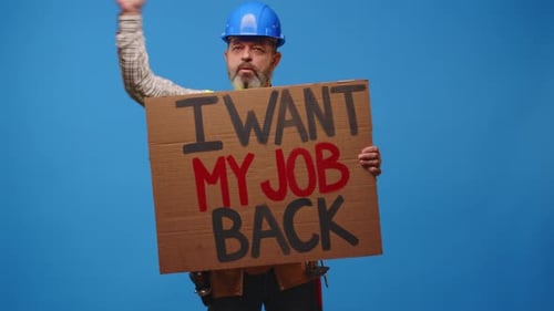 Construction Worker Protests to Get His Job Back