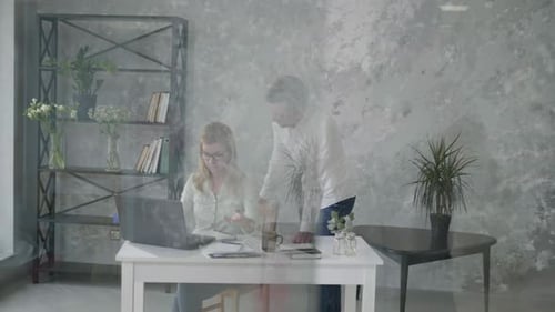 Creative Business Team, Meeting in Modern Start Up Office Female Leader Pointing at Screen Discusses