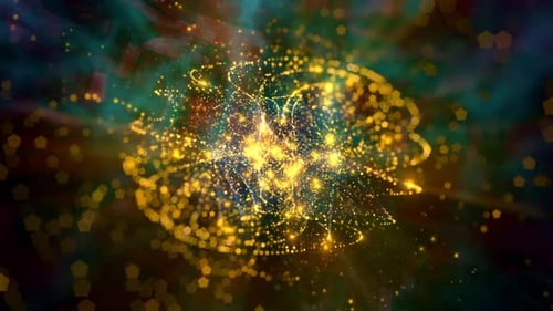 Golden Space Moving Background