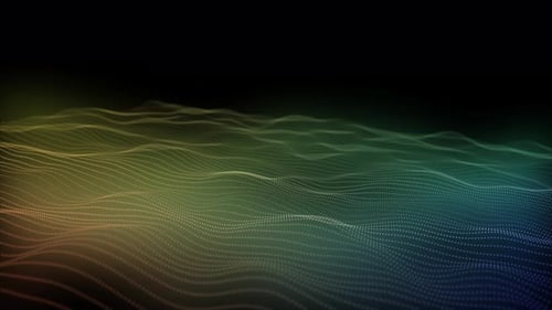 Dynamic Colorful Flowing Digital Wave Background
