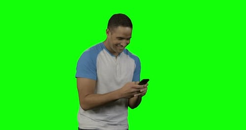 Man using mobile phone