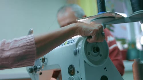 The Man Who is Disabled Makes Shoes