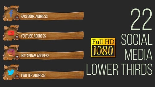 Wooden Social Media Lower Thirds