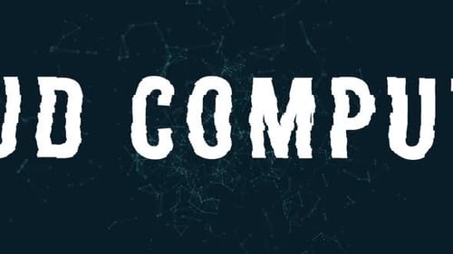 Cloud computing with polygonal connecting dots and lines