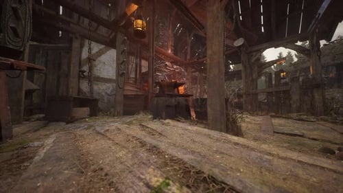 View of Blacksmithing Tools in the Forge