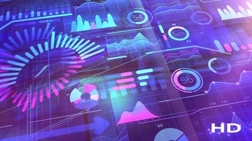 Bright Color Corporate Background With Infographics HD