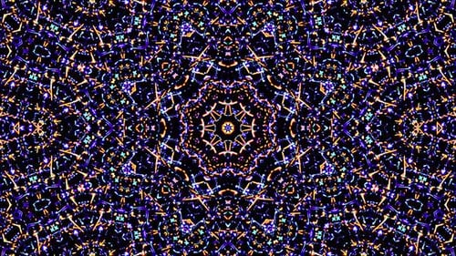 Abstract Kaleidoscope Shimmering Particle Pattern Background Loop