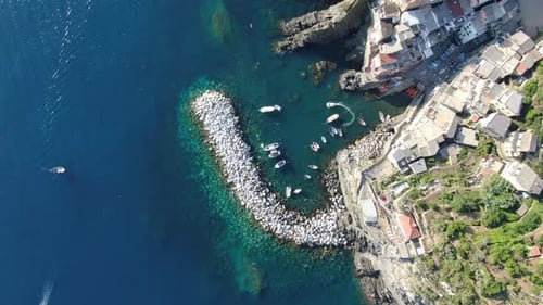Small port in Riomaggiore, part of Cinque Terre, Italy, Europe