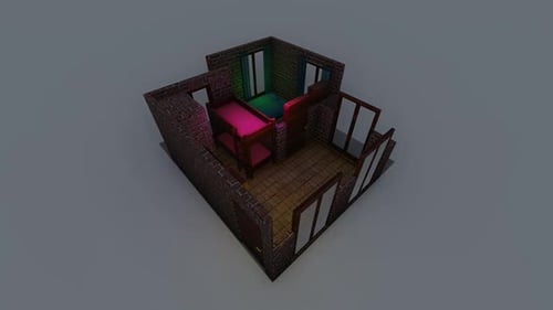 Isometric position of the bedroom