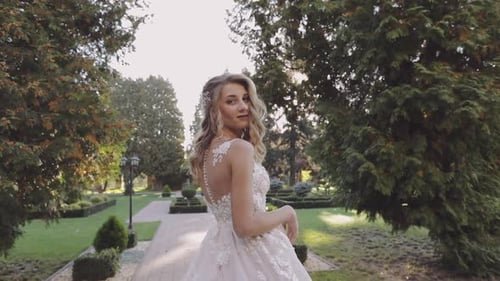 Beautiful and Lovely Bride. Pretty and Well-groomed Woman