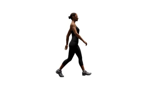 3D Animated Woman Walking Cycle