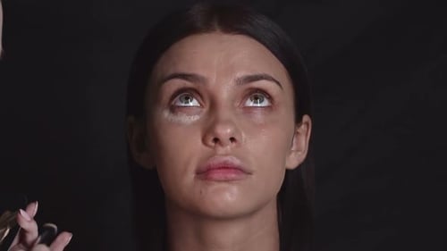 Makeup Artist Applying Concealer with Fingers and Brush