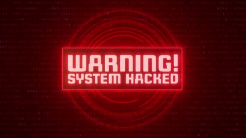 system hacked warning! system hacked computer hacking warning message.
