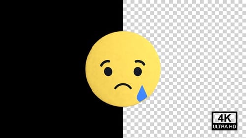 Sad Facebook Reaction Emoji 4K
