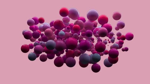 Digitally generated video of bubbles