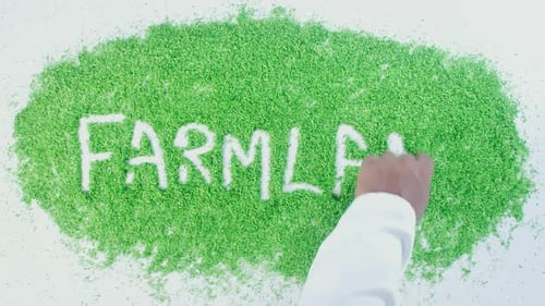 Green Hand Writing Farmland