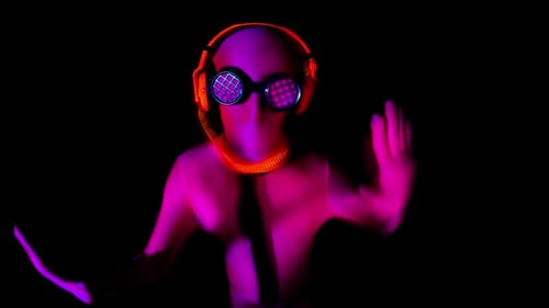 männliche disco uv neon glow raver musikparty