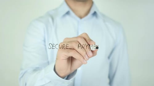 Secure Payment, Writing On Screen