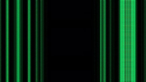 Green Digital Glitch Vertical Scan Lines