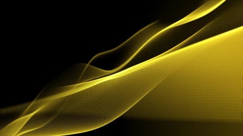 Animated Abstract Golden Particle Wave Background