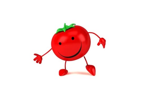 Smiling 3D Tomato Character Performing Animated Gestures