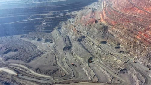 Aerial View of Southern Mining Factory Mine Quarry in Ukraine