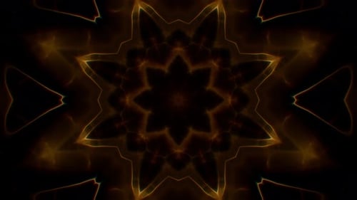 Dark Gold Kaleidoscope Loop 4K 03