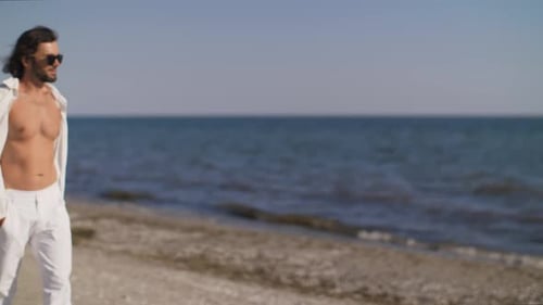 Man Beach Summer Holiday Vacation Concept