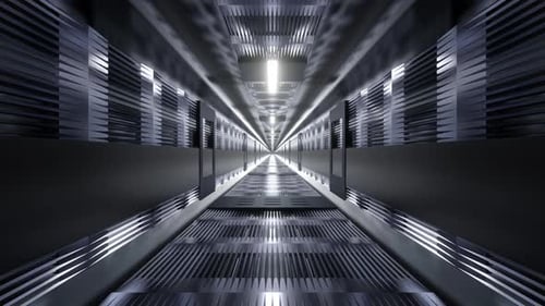 Eine dunkle Science-Fiction-Tunnelanimation