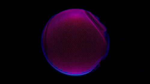 Ondes de distorsion sur une sphère abstraite de particules en boucle
