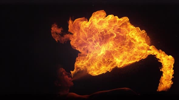 Blowing a fireball, Ultra Slow Motion, Sports Stock Footage ft. 1000fps ...