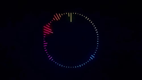 Neon Circular Audio Visualizer Music Spectrum Equalizer