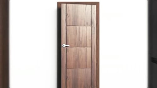 Animated Modern Wooden Door Opening and Closing Transition