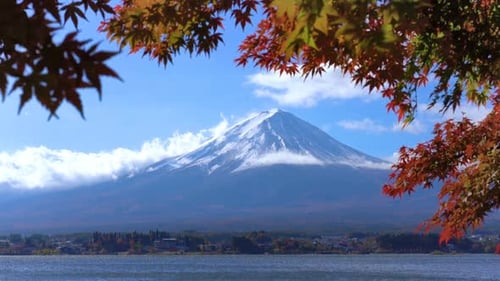 Mount Fuji in Autumn Color Japan