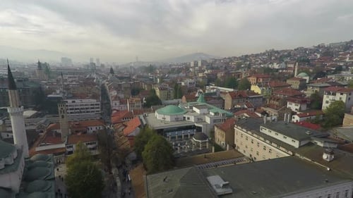 Aerial shot of Sarajevo