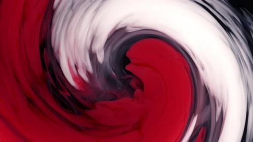 Abstract Red and White Swirling Liquid Background
