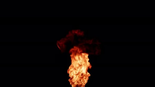 Zeitlupe von Feuerstößen