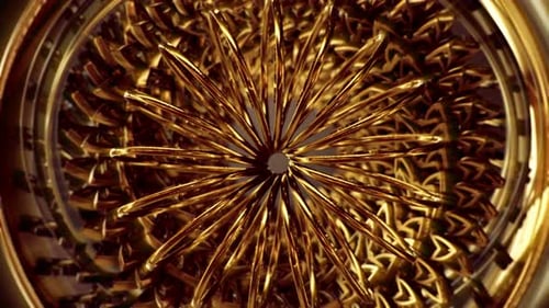 Elegant Golden Decorative Spiral Abstract Background