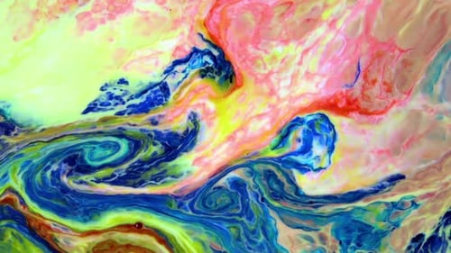 Vibrant Abstract Colors Swirling in a Fluid Dance