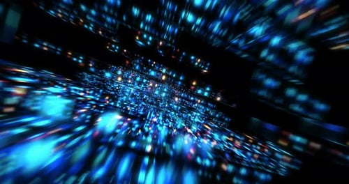 Futuristic Data Tunnel Background