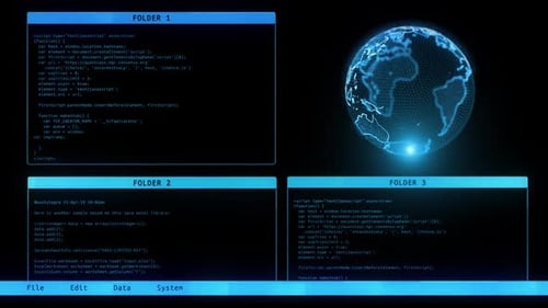 Mensagem de segurança cibernética: tela futurista de computador, programação criptografada, hacking de segurança