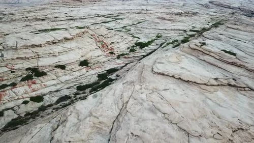 Aerial View of Desert Mountain Rock Formations