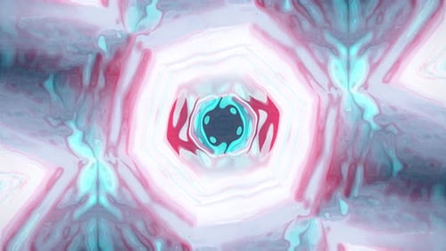 Abstract Glowing Fluid Kaleidoscope Background Animation