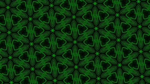 New Abstract Background Green Color Hexagon Flower Pattern Animation