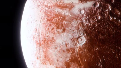 Belle vue de la planète naine Pluton depuis l'espace