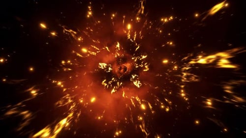 Abstract Fire Energy Ball Particle Portal 4K 01