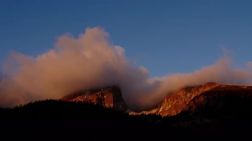 Zeitraffer der Wolken über den Rocky Mountains