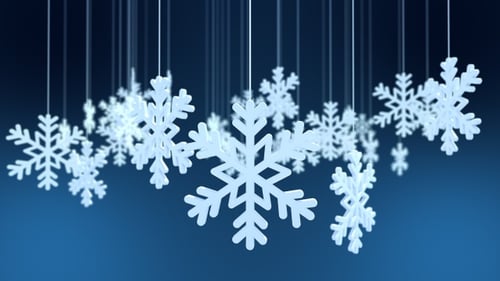 3D Schneeflocke auf nächtlichem Hintergrund