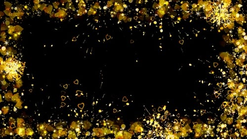 Rahmen Gold Particles Hearts
