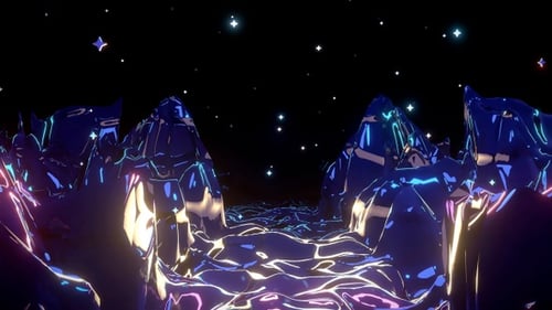 Futuristic Neon Sci-Fi Path Loop Background